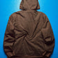 Early 2000s Deep Brown Canvas Onion Quilted Work Hooded Jacket (M)