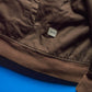 Early 2000s Deep Brown Canvas Onion Quilted Work Hooded Jacket (M)