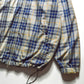Early 2000s Plaid Mesh Lined Grey Blue Orange Windbreaker Jacket (L)
