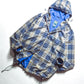 Early 2000s Plaid Mesh Lined Grey Blue Orange Windbreaker Jacket (L)
