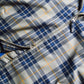 Early 2000s Plaid Mesh Lined Grey Blue Orange Windbreaker Jacket (L)