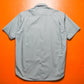 Grey Crazy Snap Button Short Sleeve Shirt (M)