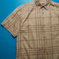 Logo Check Beige Short Sleeve Shirt (M)