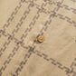 Logo Check Beige Short Sleeve Shirt (M)