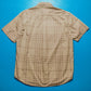 Logo Check Beige Short Sleeve Shirt (M)