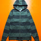 Mid 2000s Green Grey Side Logo Zip Up Hoody (M~L)
