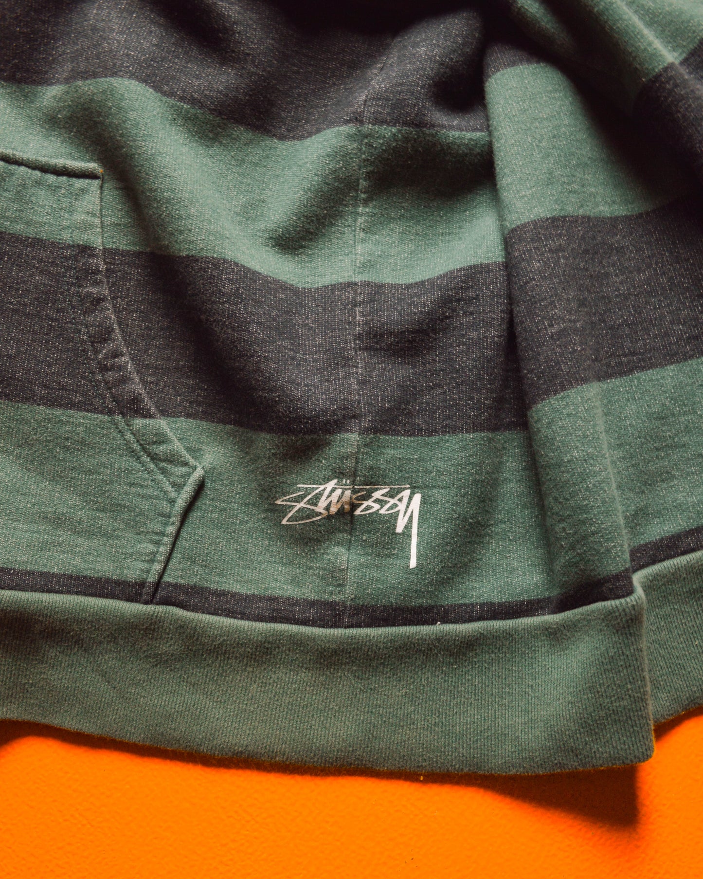 Mid 2000s Green Grey Side Logo Zip Up Hoody (M~L)
