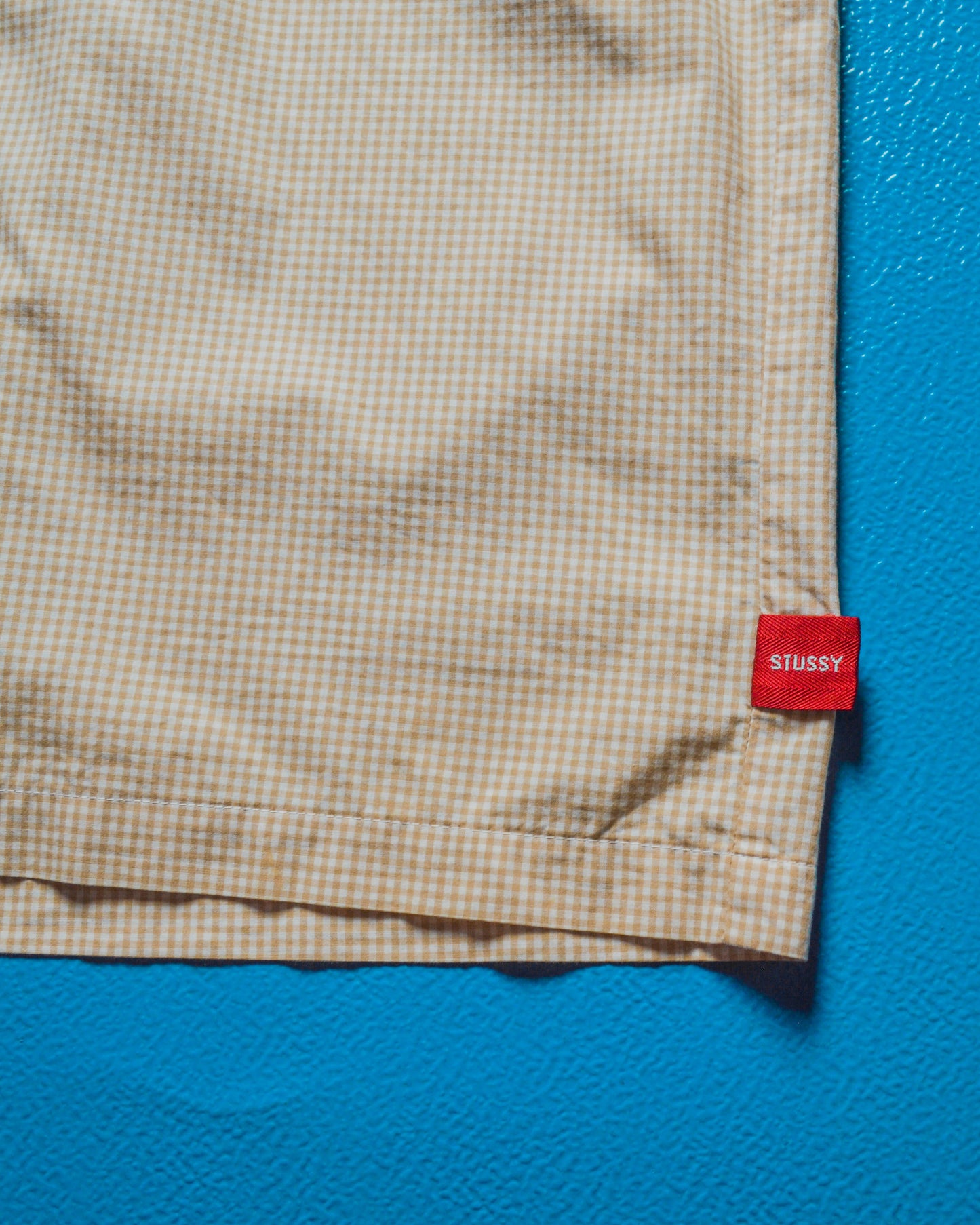 Orange Gingham MA-1 Pocket Cargo Short Sleeve Shirt (~M~)