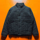 Washed Black Corduroy Puffer Jacket (S)