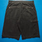 Washed Black Asymmetrical Flight Cargo Pocket Shorts (32)