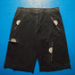 Washed Black Asymmetrical Flight Cargo Pocket Shorts (32)
