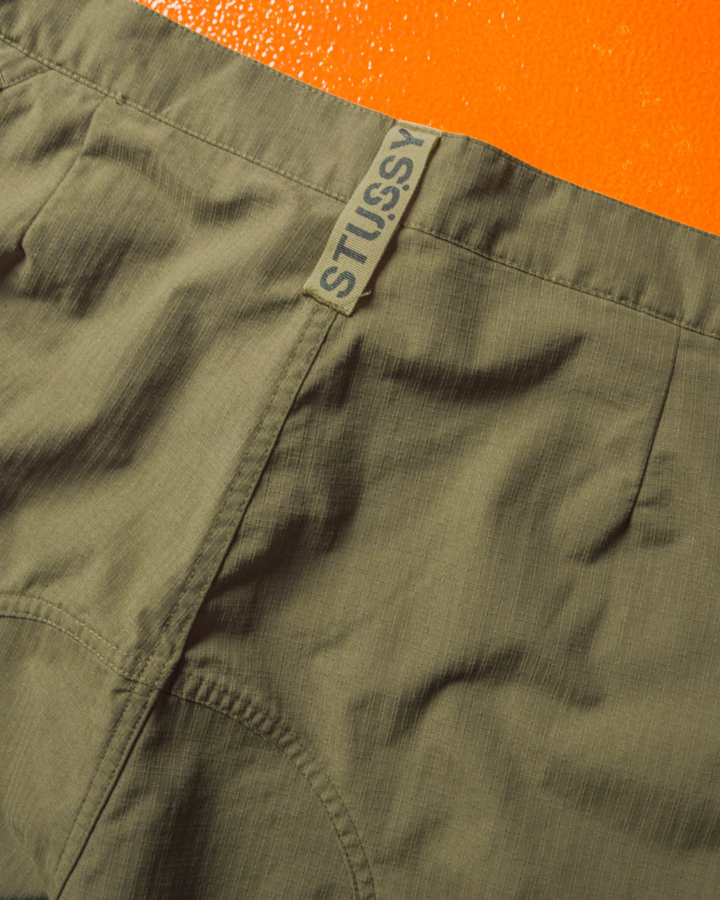 Surplus Green Asymmetrical Multi-Pocket Ripstop Cargo Shorts ( 34 )