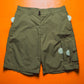 Surplus Green Asymmetrical Multi-Pocket Ripstop Cargo Shorts ( 34 )