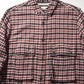 AW19 Red Black Plaid Cargo Patch Pocket D-Ring LS Shirt (M)