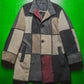 Patchwork Leather / Wool Long Coat / Jacket (~L~)