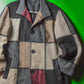 Patchwork Leather / Wool Long Coat / Jacket (~L~)