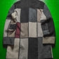 Patchwork Leather / Wool Long Coat / Jacket (~L~)