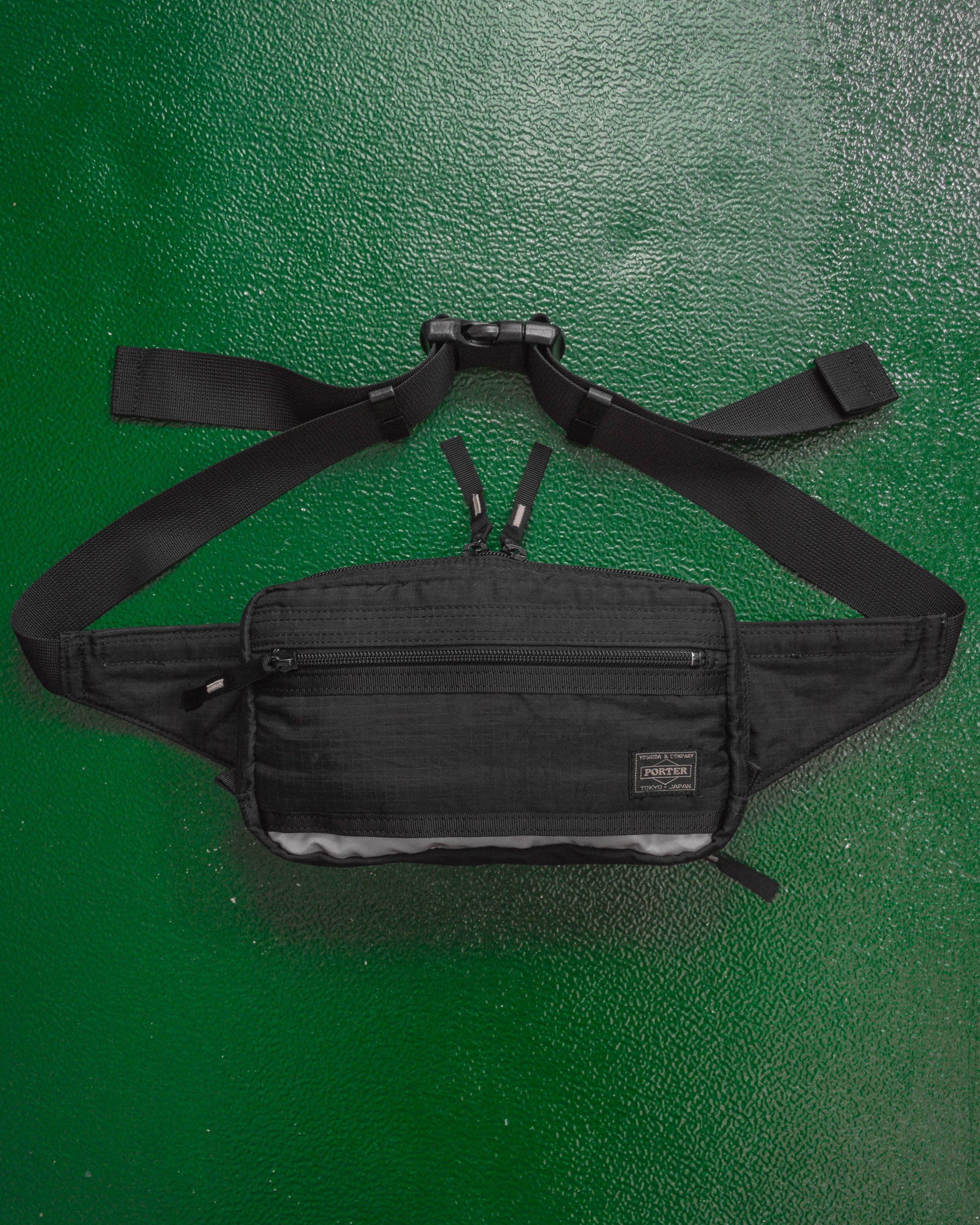 Porter Yoshida Black Ripstop Waist / Cross Body Bag (~OS~)