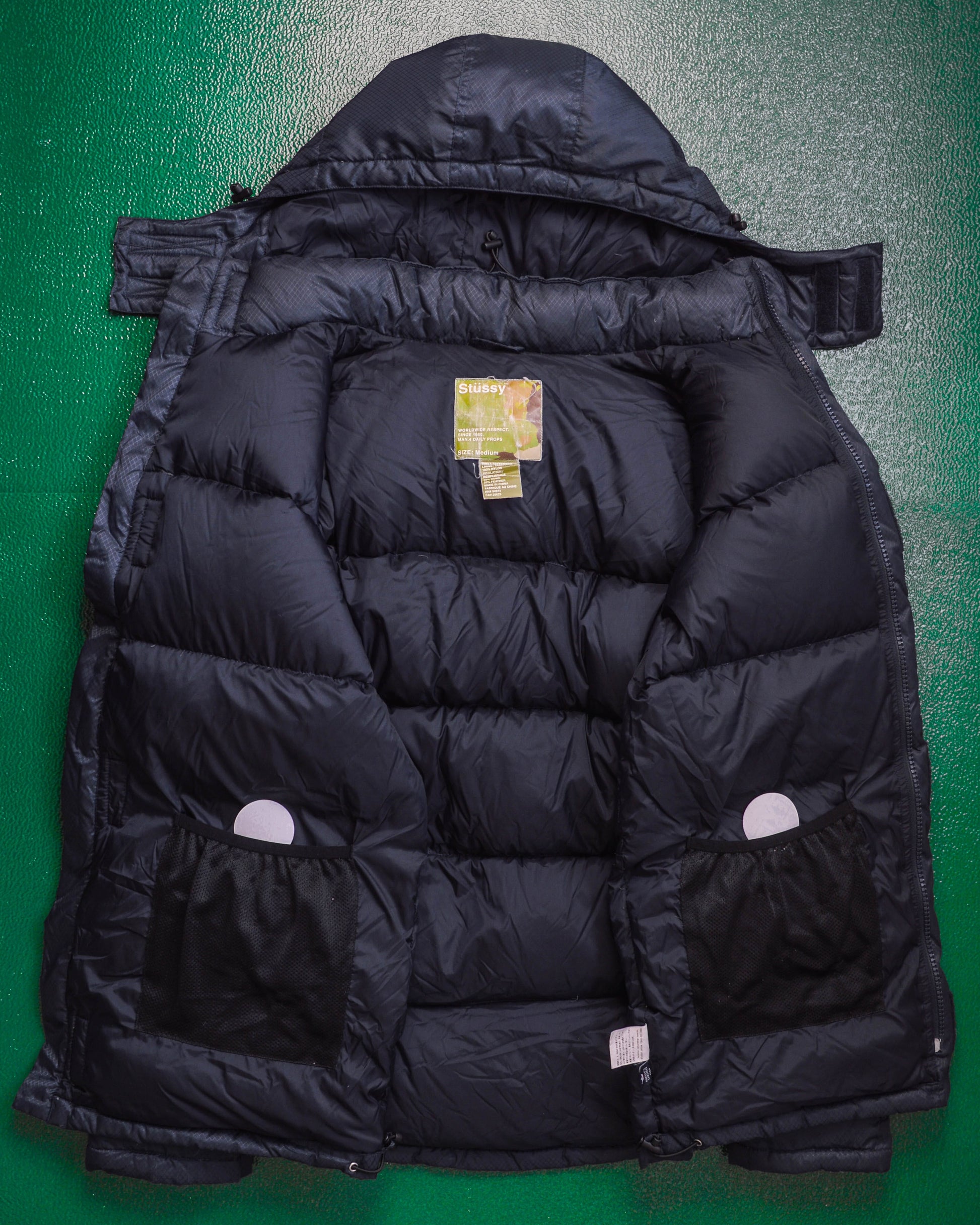 Stussy Navy Ripstop Multi-compartment Tactical Puffer Jacket (~M~)