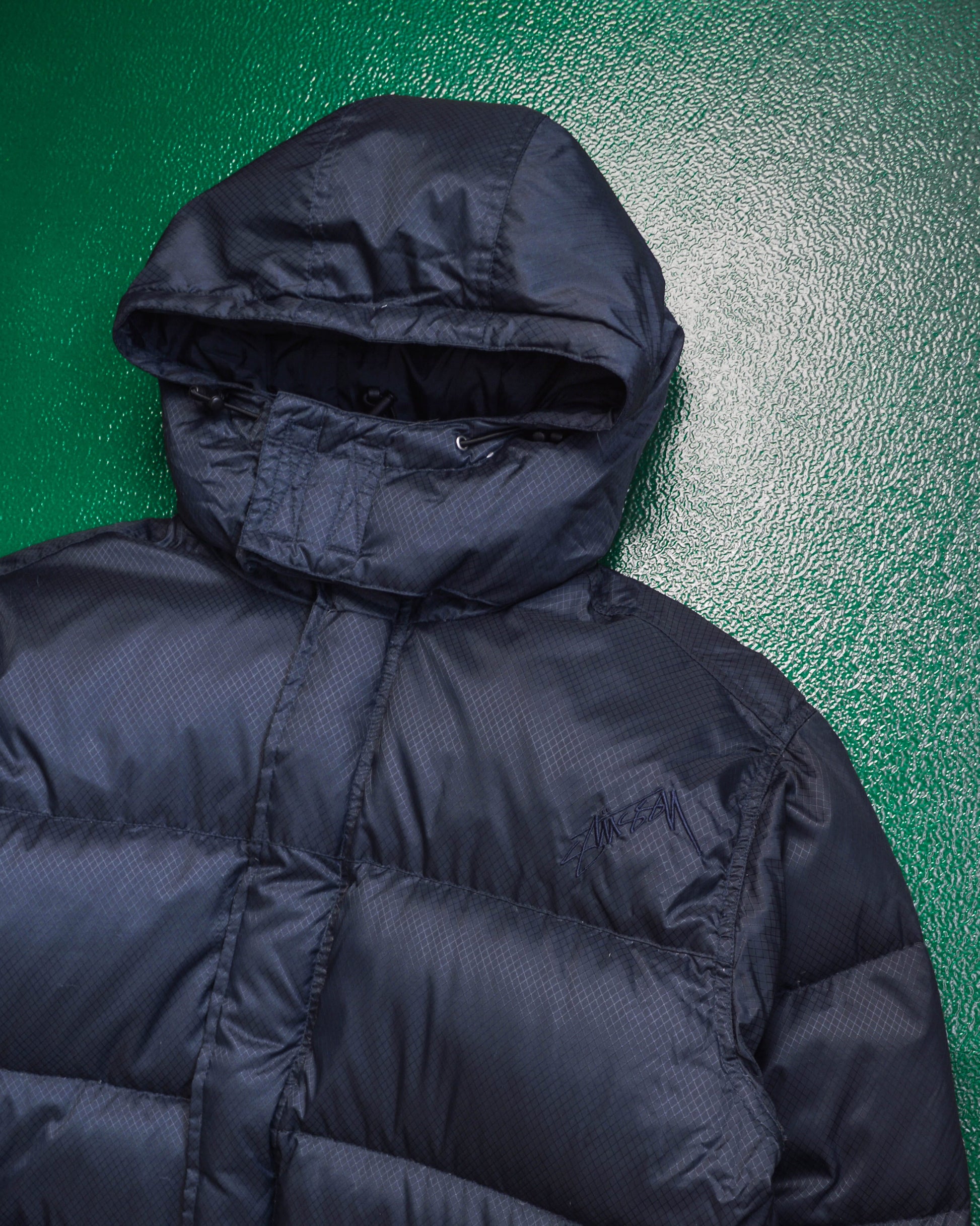 Stussy Navy Ripstop Multi-compartment Tactical Puffer Jacket (~M~)