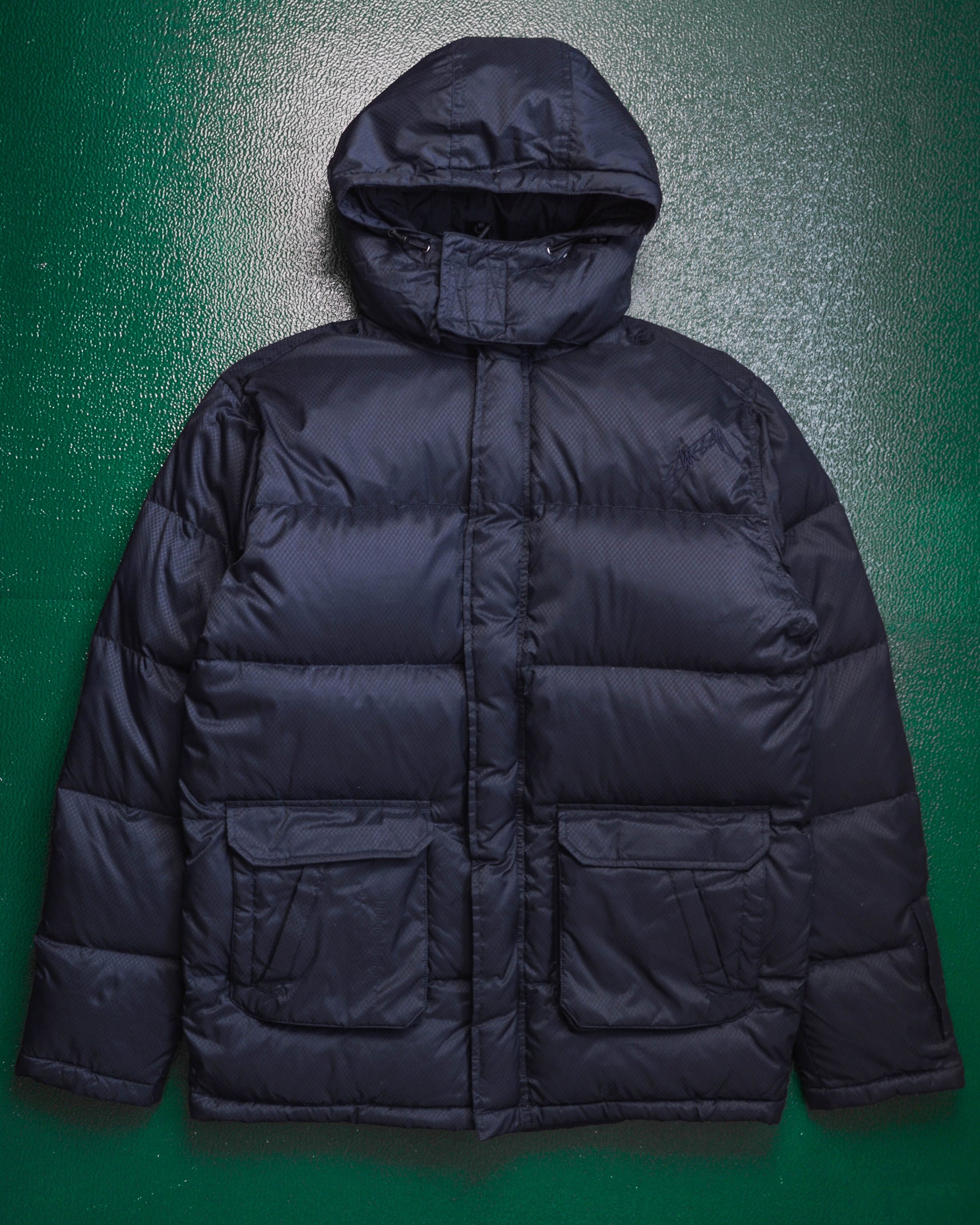 Stussy Navy Ripstop Multi-compartment Tactical Puffer Jacket (~M~)