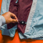 Baby Blue / Burgundy / White Panelled Jacket (XL)