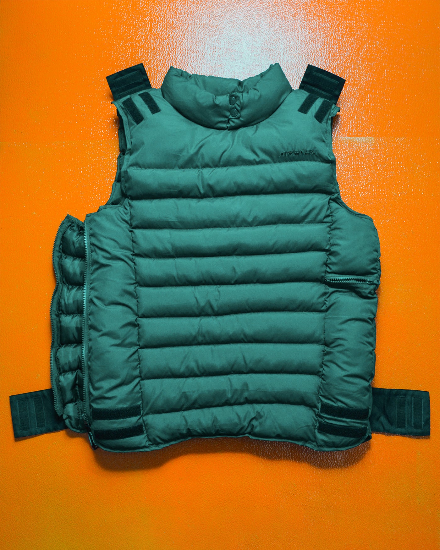Green Bulletproof Style Puffer Vest / Gilet (L)