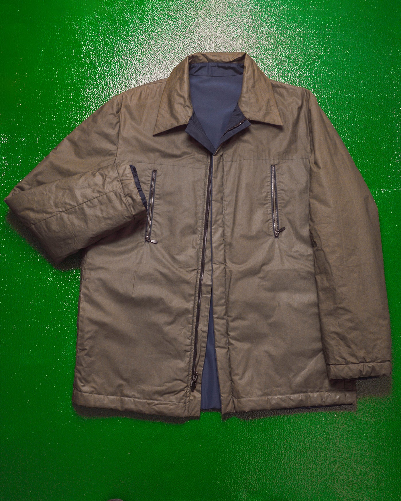 Reversible Navy  Olive Brown Jacket (M~L)