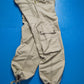 Contrast Stitch Baggy 3-d Pocket Cream Cargo Pants (34~38)
