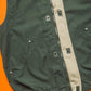90s Muted Bottle Green Contrast Plastic Snap Closure Vest (~M~)