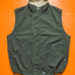 90s Muted Bottle Green Contrast Plastic Snap Closure Vest (~M~)