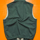 90s Muted Bottle Green Contrast Plastic Snap Closure Vest (~M~)
