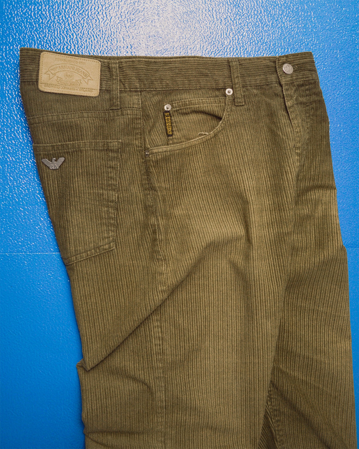 90s Washed Sage / Brown Corduroy Pants (31~32)