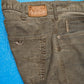 Aged Textured Woven Muted Brown Pants (36)