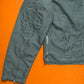Contrast Stitch Muted Green Grey Nylon Moto Jacket (~M~)