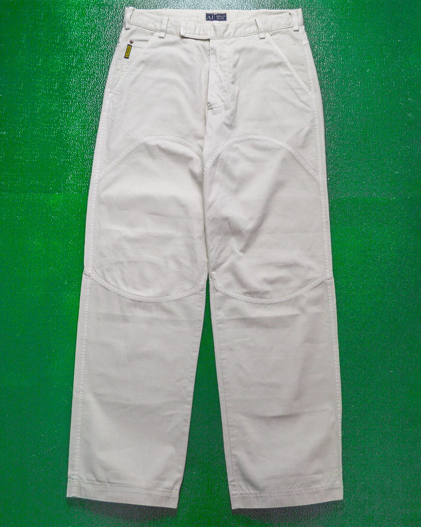 Early 2000s Round Knee Panelled Cream Pants (~32~)