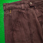 Panelled Faux Patina Washed Maroon Cargo Pants (34~36)