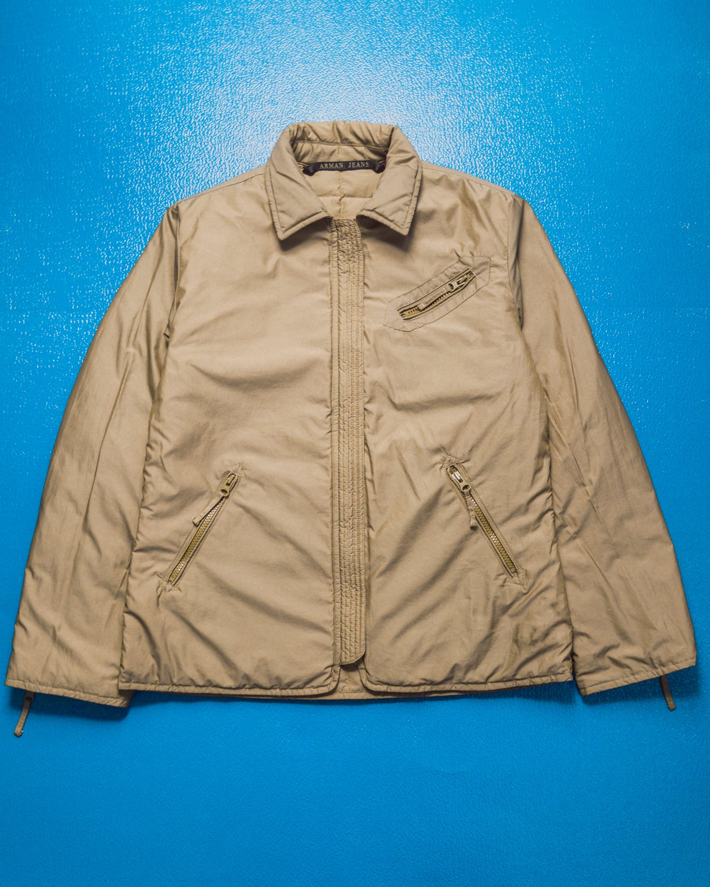 Reversible Square Quilted Beige Jacket (~S~)