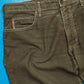 Textured Woven Muted Green Contrast Stitch Pants (40)