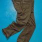 Textured Woven Muted Green Contrast Stitch Pants (40)