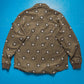 90s Square Pattern Zip Up Fleece (L~XL)