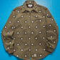 90s Square Pattern Zip Up Fleece (L~XL)
