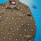 90s Square Pattern Zip Up Fleece (L~XL)