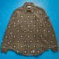 90s Square Pattern Zip Up Fleece (L~XL)