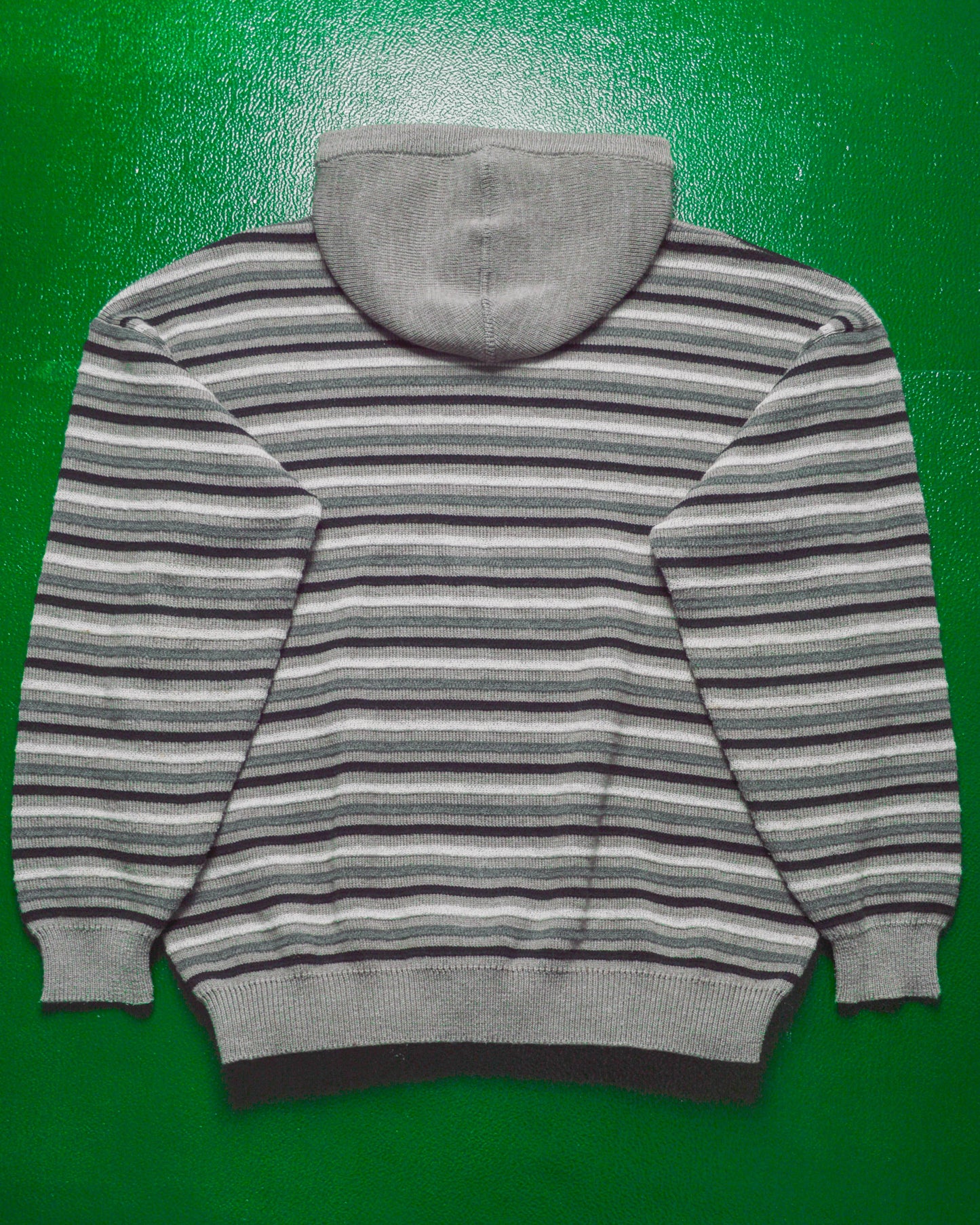 90s Striped Knit Pullover Hoody (~XL~)