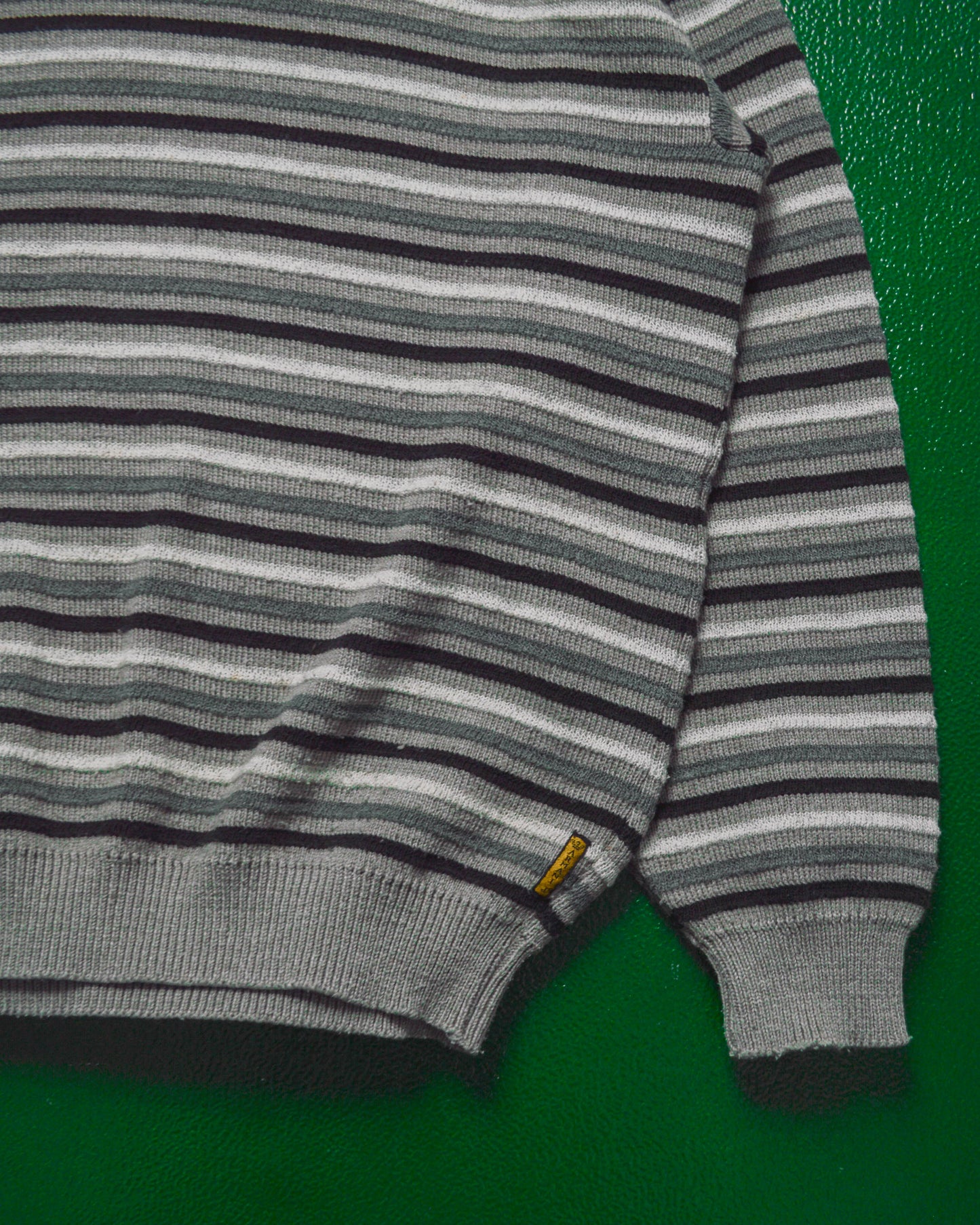 90s Striped Knit Pullover Hoody (~XL~)