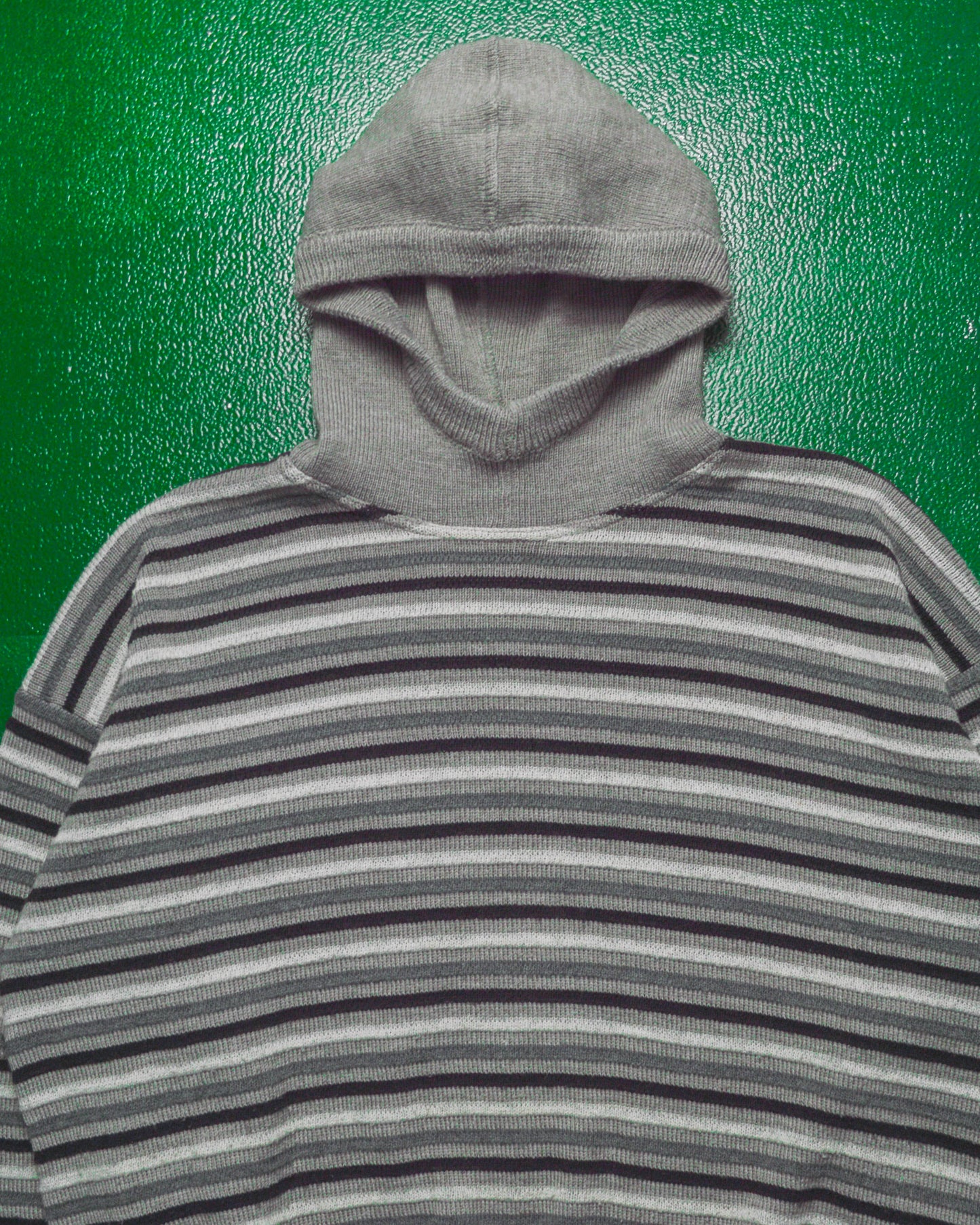 90s Striped Knit Pullover Hoody (~XL~)