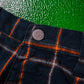 Navy Orange White Plaid Pants (~32~)