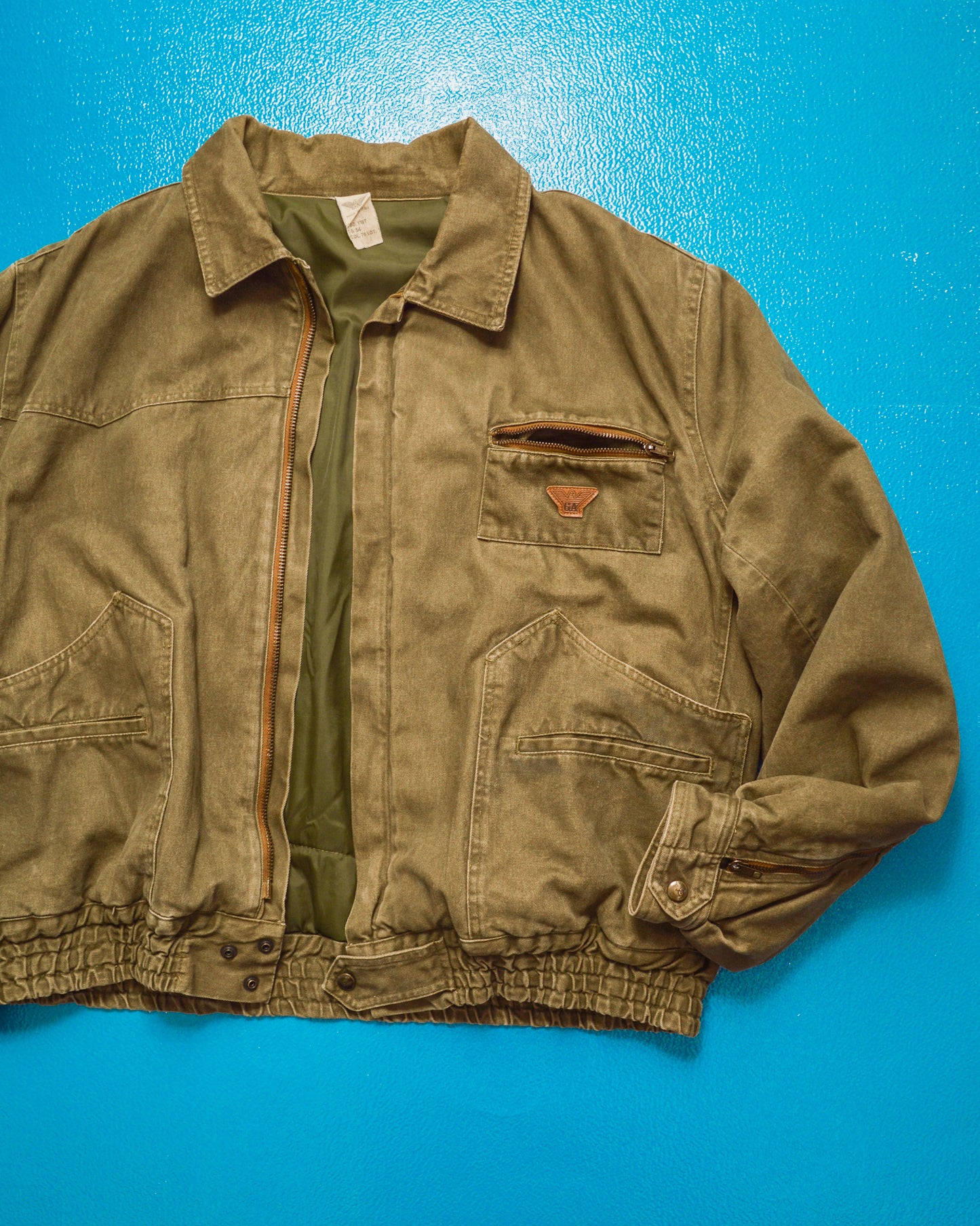 Armani Vintage 80s Washed Sage Green Work Jacket (~XL~)