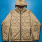 Gore Windstopper Reversible Onion Quilted Liner Military Liner Style Brown Beige Jacket (M~L)